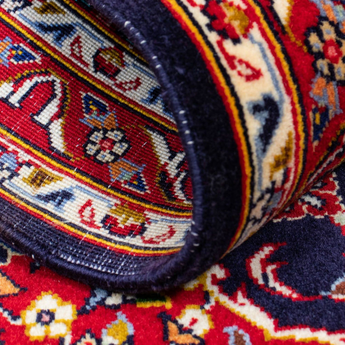 Persiska mattor - Keshan - 118 x 80 cm - mörkblå