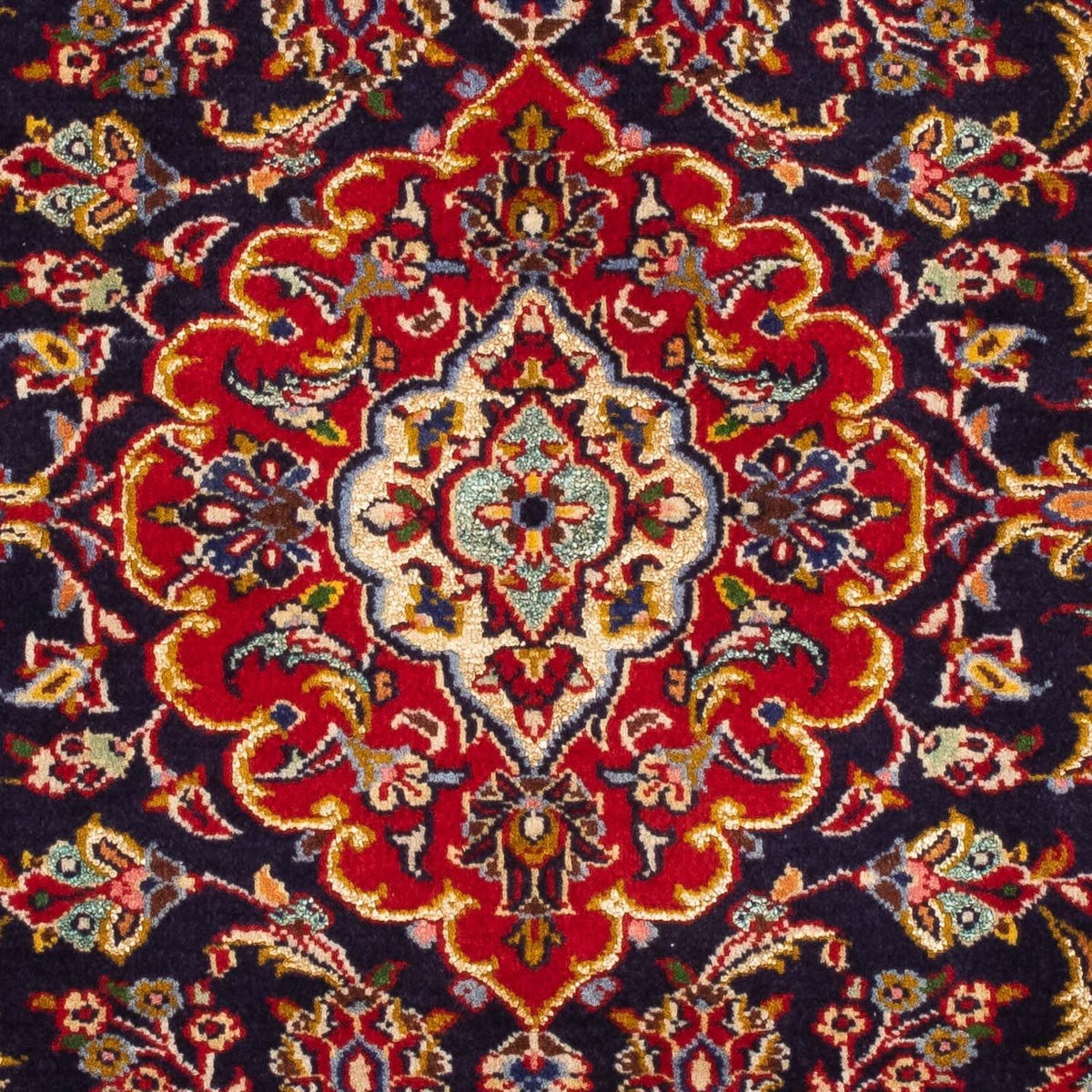 Persiska mattor - Keshan - 113 x 78 cm - mörkblå