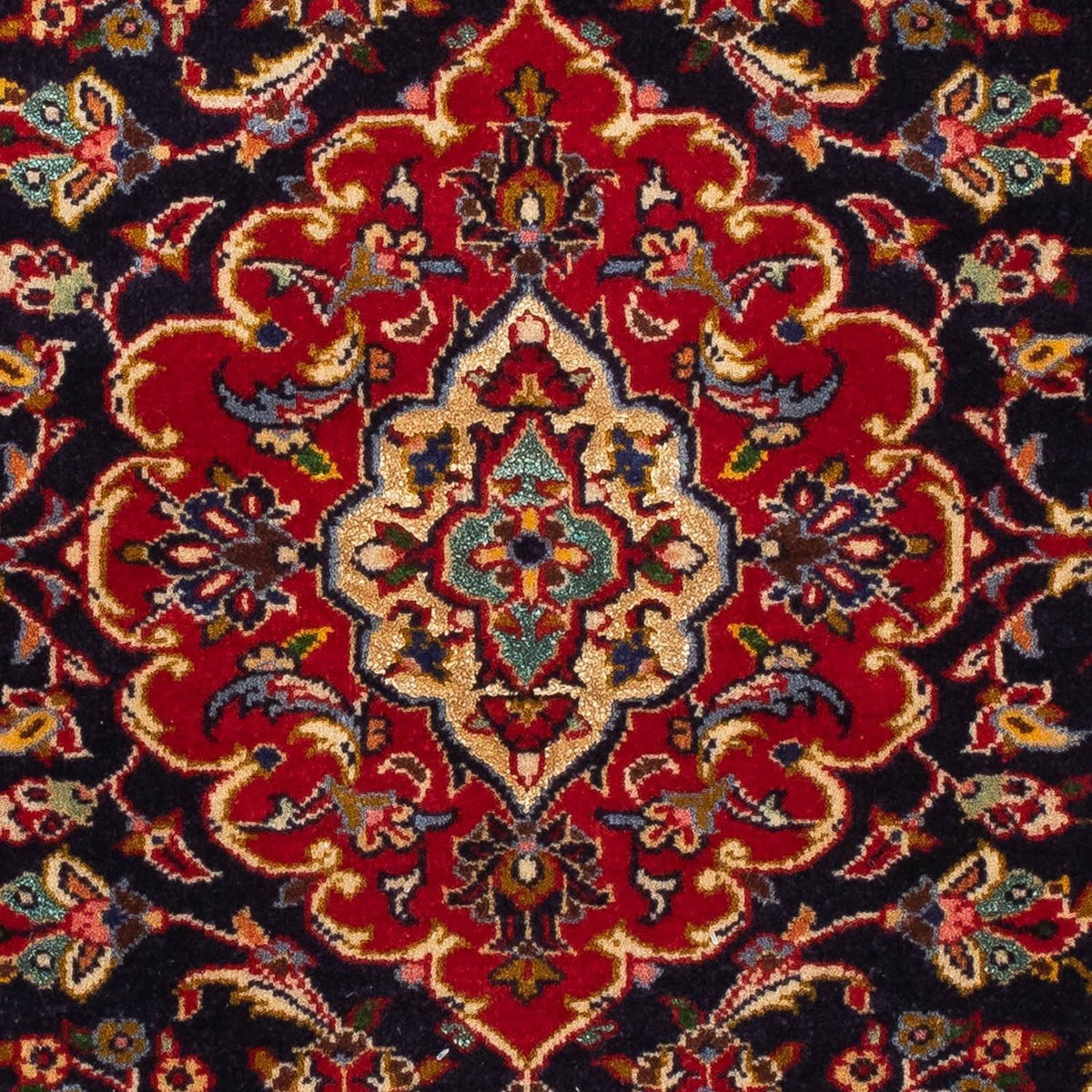 Persiska mattor - Keshan - 119 x 80 cm - mörkblå