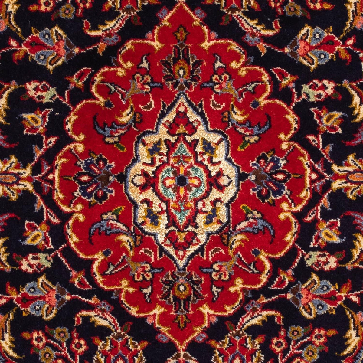 Persiska mattor - Keshan - 116 x 80 cm - mörkblå