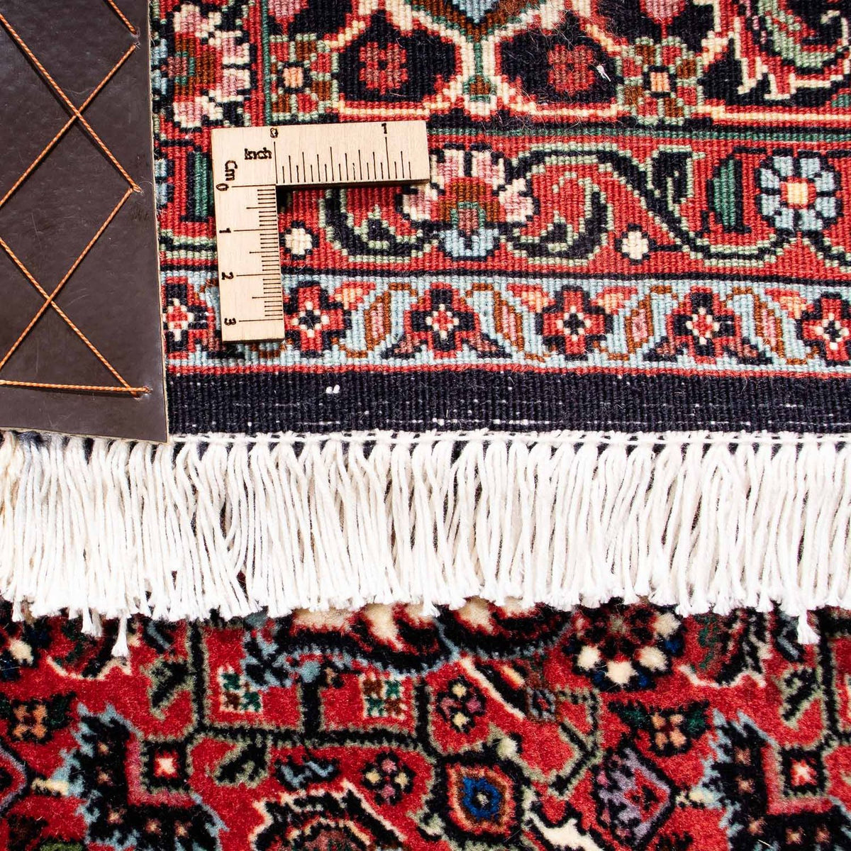 Persisk matta - Bijar - 238 x 175 cm - mörkröd