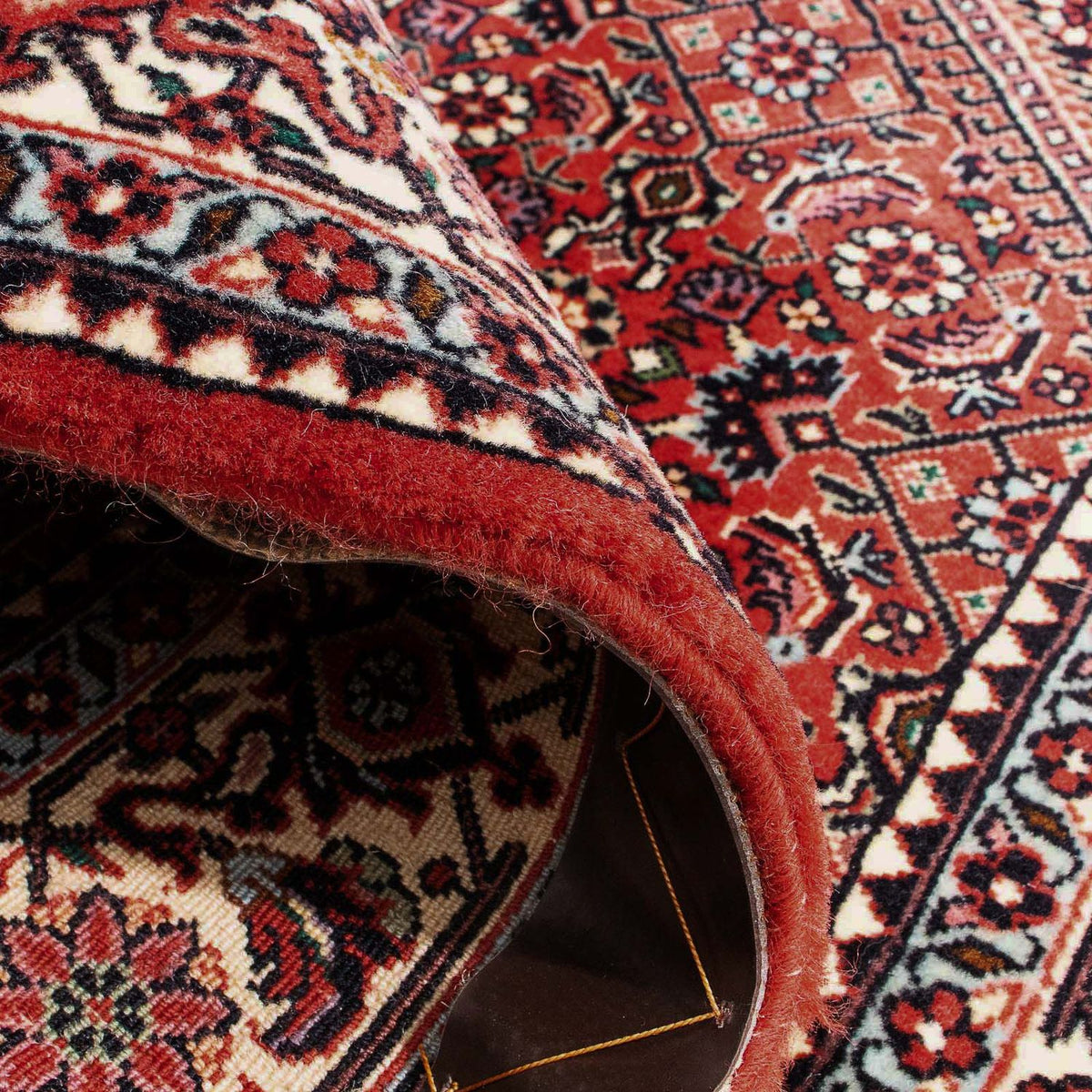 Persisk matta - Bijar kvadrat  - 112 x 100 cm - röd