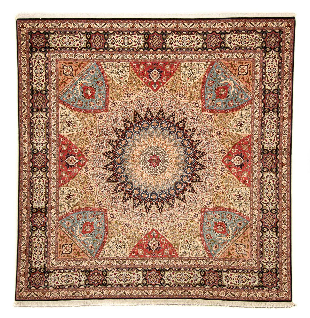 Persisk matta - Tabriz - Royal kvadrat  - 254 x 250 cm - flerfärgad