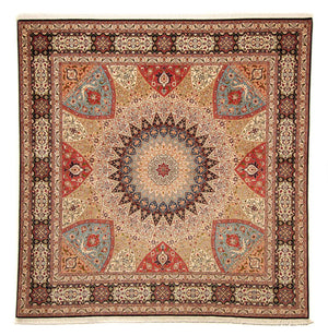 Persisk matta - Tabriz - Royal kvadrat  - 254 x 250 cm - flerfärgad