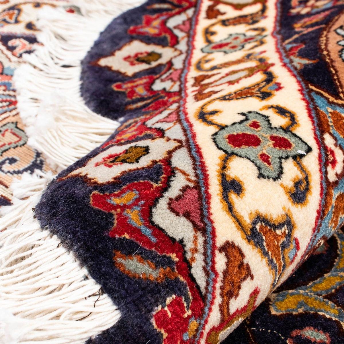 Persisk matta - Tabriz - Royal runt  - 240 x 240 cm - mörkblå