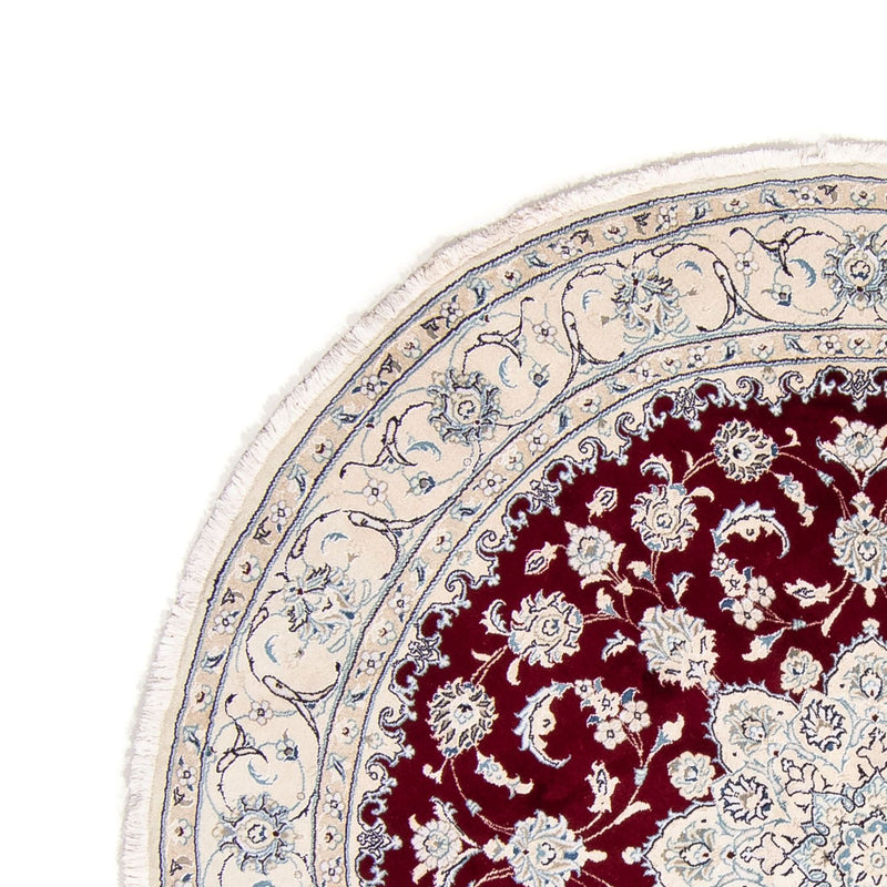 Persisk matta - Nain runt  - 245 x 245 cm - mörkröd