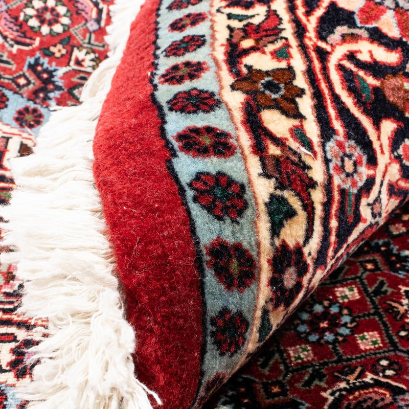 Persisk matta - Bijar runt  - 155 x 155 cm - mörkröd