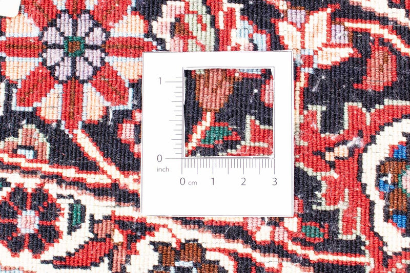 Persisk matta - Bijar runt  - 155 x 155 cm - mörkröd