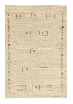 Gabbeh-matta - persisk - 166 x 113 cm - beige