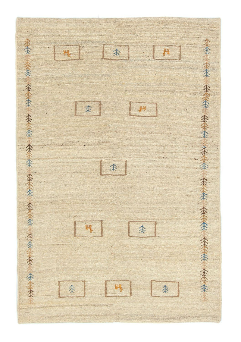 Gabbeh-matta - persisk - 166 x 113 cm - beige