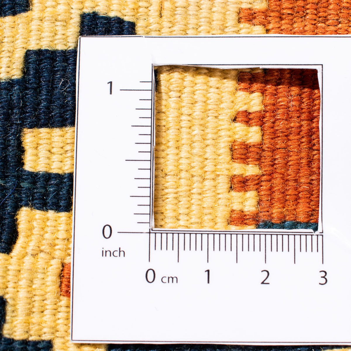 Kelim Carpet - orientalisk matta kvadrat  - 102 x 102 cm - mörkblå