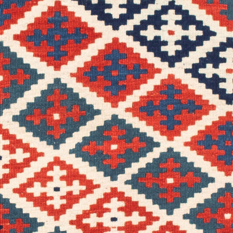 Kelim Carpet - orientalisk matta kvadrat  - 104 x 100 cm - flerfärgad