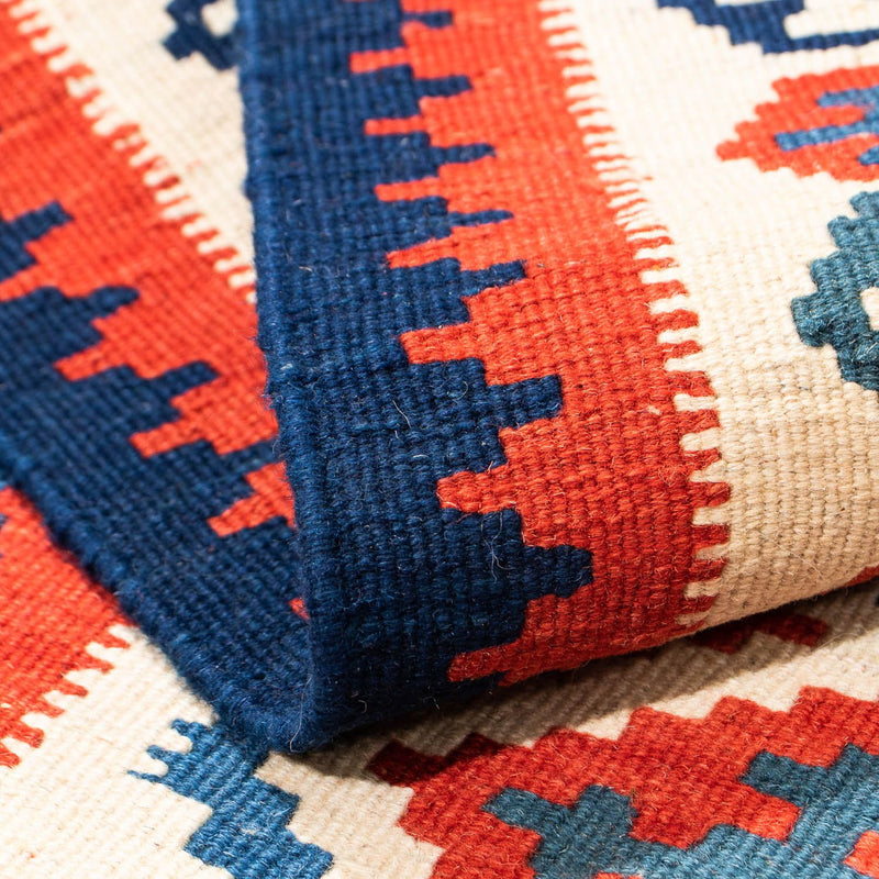 Kelim Carpet - orientalisk matta kvadrat  - 104 x 100 cm - flerfärgad