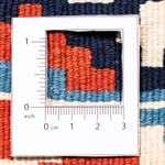 Kelim Carpet - orientalisk matta kvadrat  - 104 x 100 cm - mörkblå