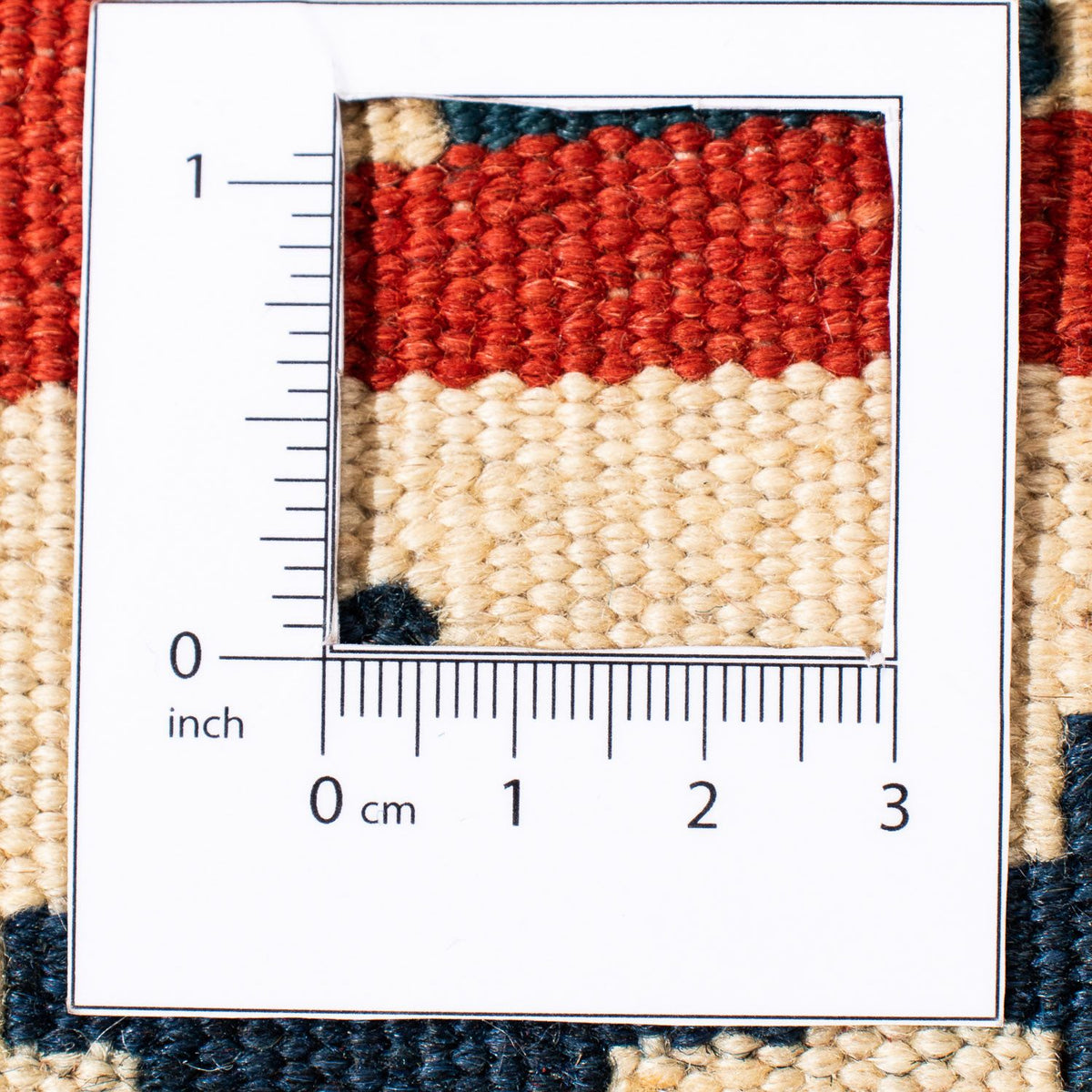 Kelim Carpet - orientalisk matta kvadrat  - 105 x 103 cm - mörkröd