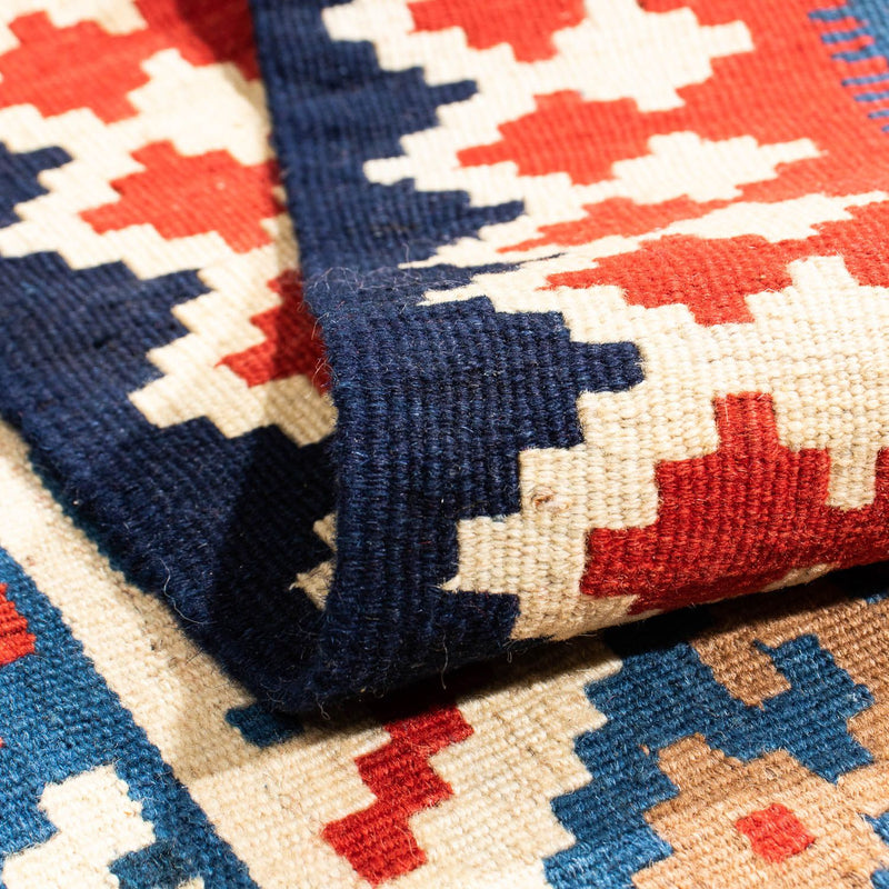 Kelim Carpet - orientalisk matta kvadrat  - 103 x 100 cm - flerfärgad