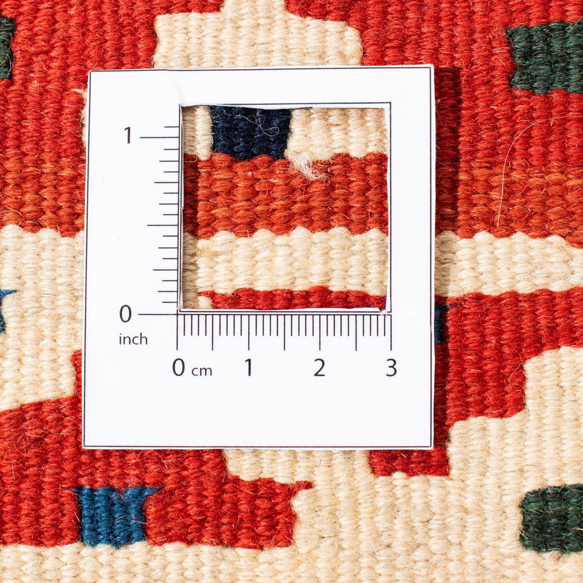 Kelim Carpet - orientalisk matta kvadrat  - 106 x 104 cm - röd