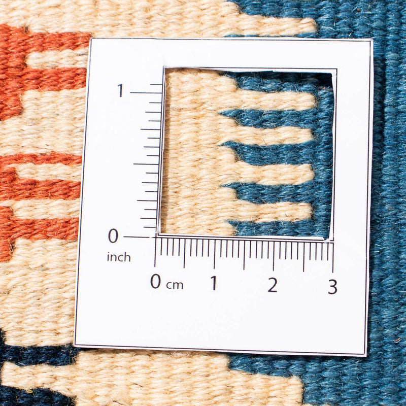 Kelim Carpet - orientalisk matta kvadrat  - 103 x 100 cm - blå