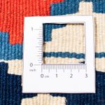 Kelim Carpet - orientalisk matta kvadrat  - 103 x 100 cm - mörkblå