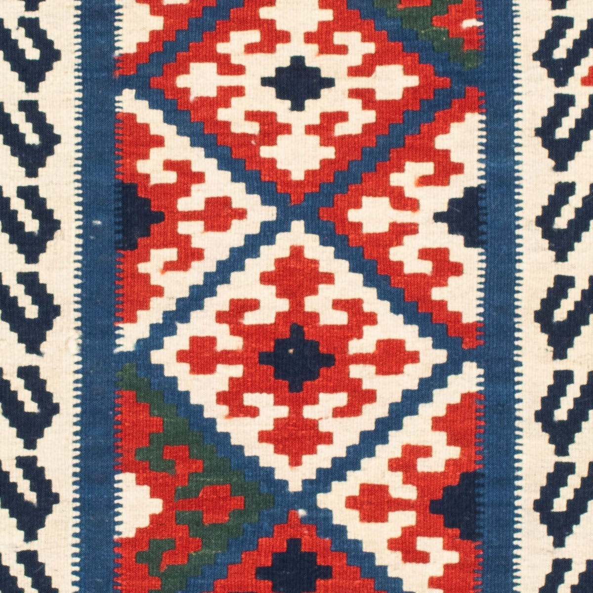 Kelim Carpet - orientalisk matta kvadrat  - 102 x 96 cm - flerfärgad