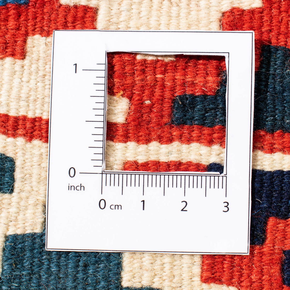 Kelim Carpet - orientalisk matta kvadrat  - 105 x 105 cm - mörkblå