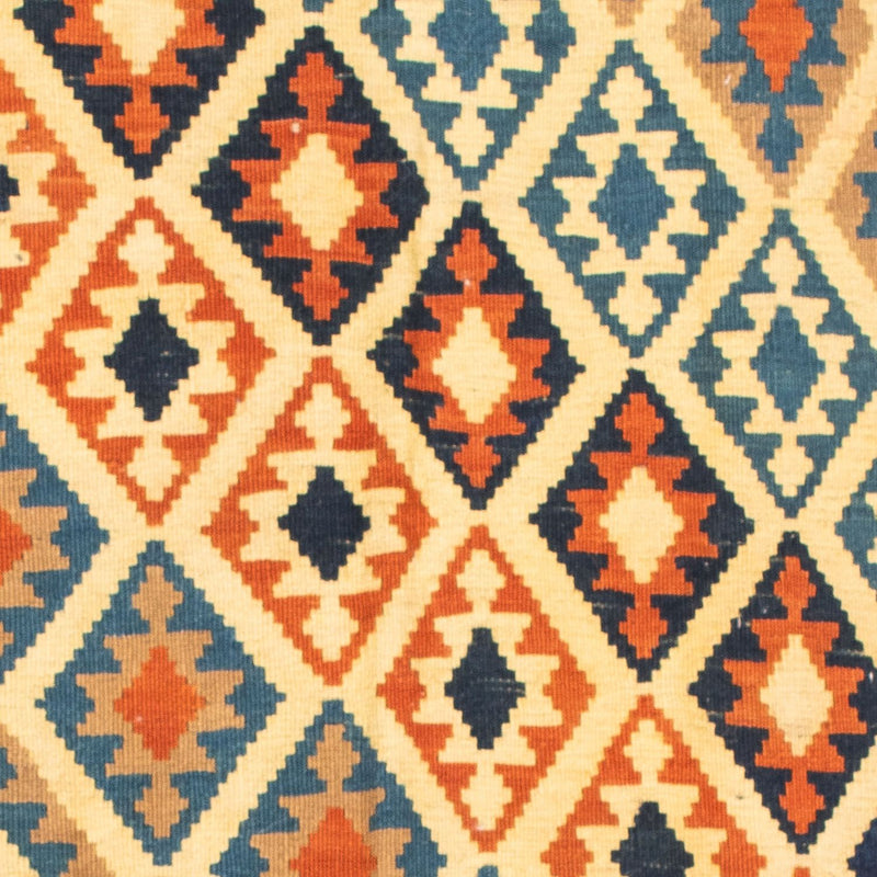 Kelim Carpet - orientalisk matta kvadrat  - 103 x 100 cm - beige