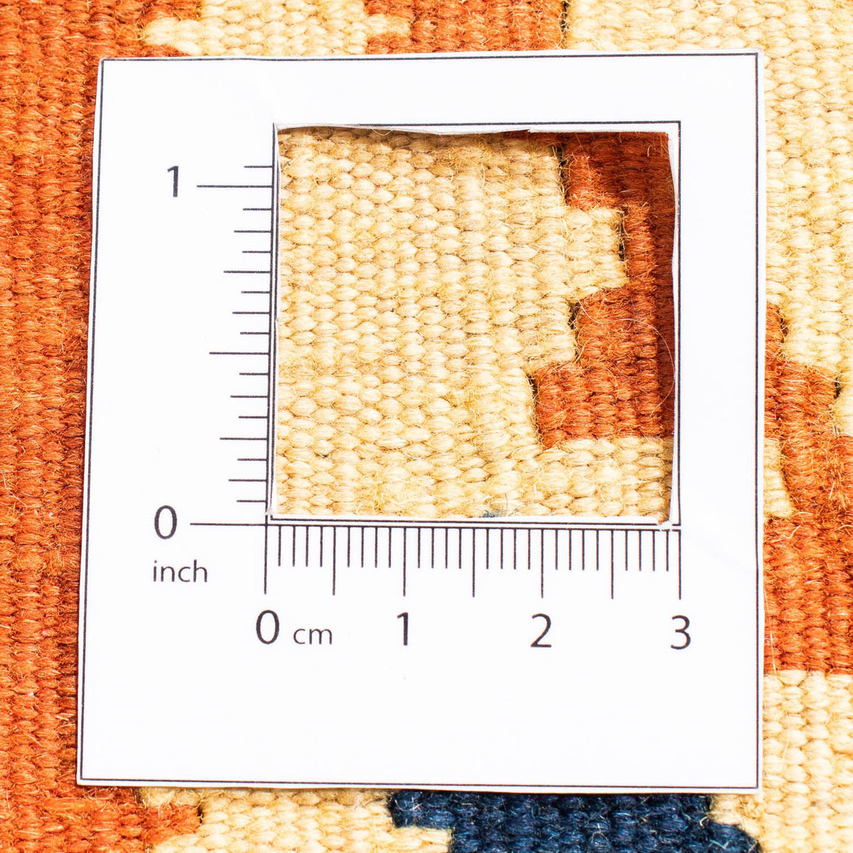 Kelim Carpet - orientalisk matta kvadrat  - 103 x 100 cm - beige