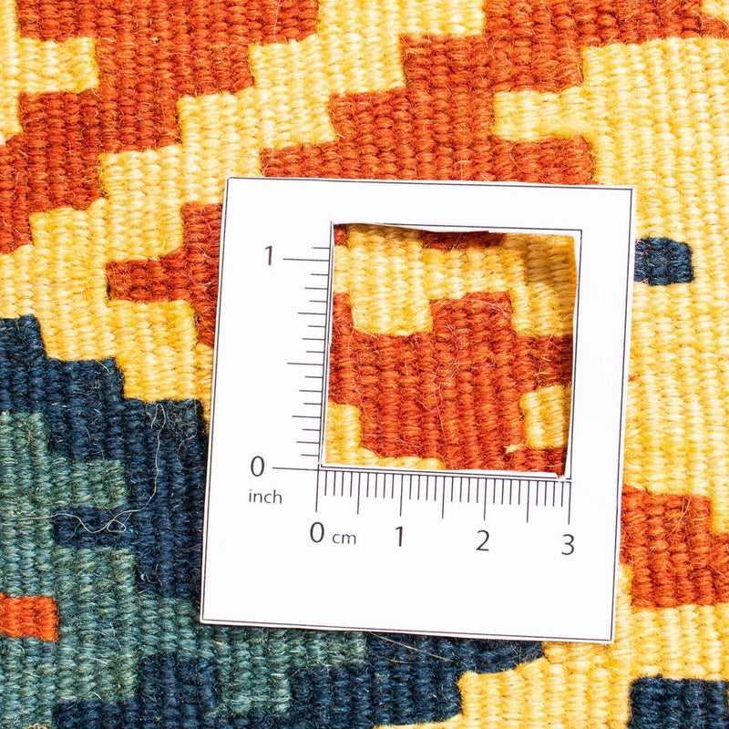 Kelim Carpet - orientalisk matta kvadrat  - 102 x 101 cm - flerfärgad