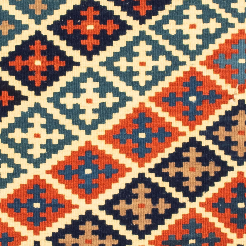 Kelim Carpet - orientalisk matta kvadrat  - 107 x 101 cm - beige