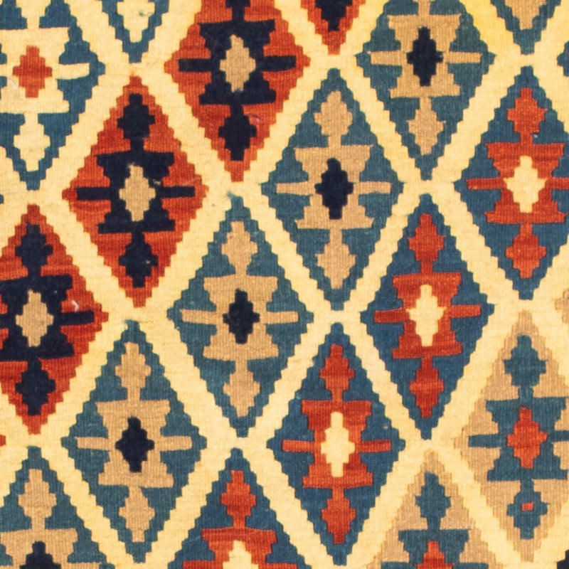 Kelim Carpet - orientalisk matta kvadrat  - 105 x 102 cm - flerfärgad