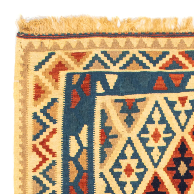 Kelim Carpet - orientalisk matta kvadrat  - 105 x 102 cm - flerfärgad