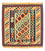 Kelim Carpet - orientalisk matta kvadrat  - 105 x 102 cm - flerfärgad