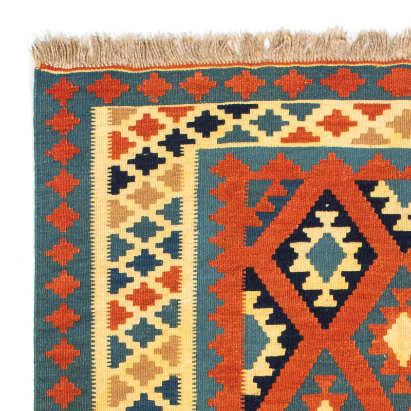 Kelim Carpet - orientalisk matta kvadrat  - 103 x 103 cm - rost