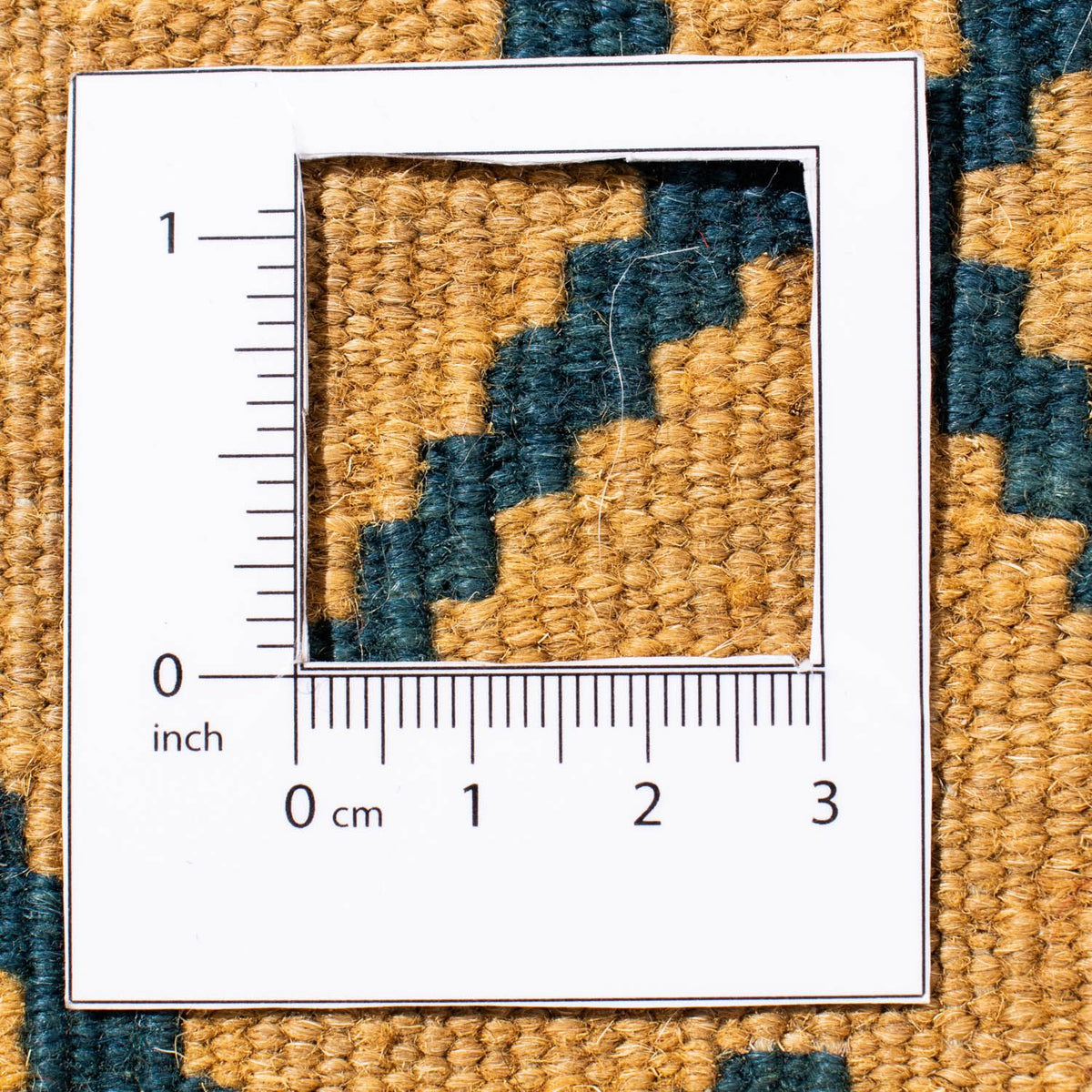 Kelim Carpet - orientalisk matta kvadrat  - 100 x 98 cm - mörkblå