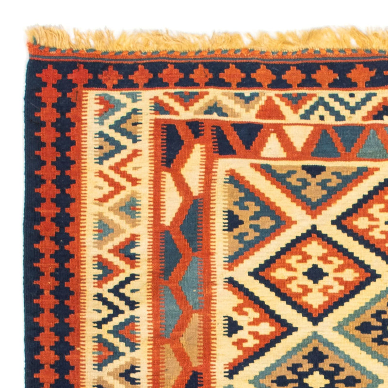 Kelim Carpet - orientalisk matta kvadrat  - 103 x 100 cm - beige