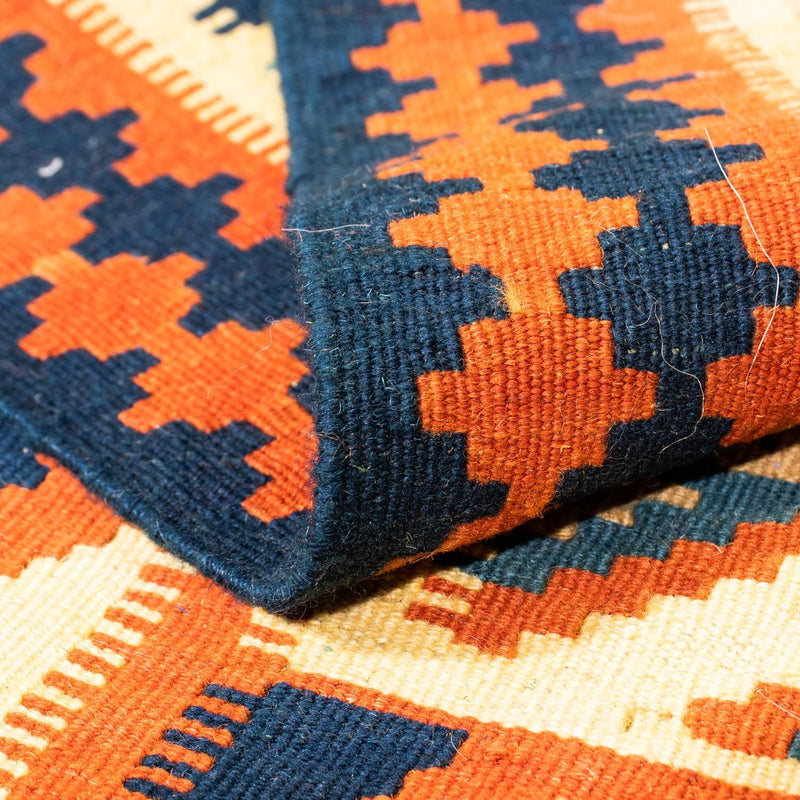 Kelim Carpet - orientalisk matta kvadrat  - 103 x 100 cm - beige