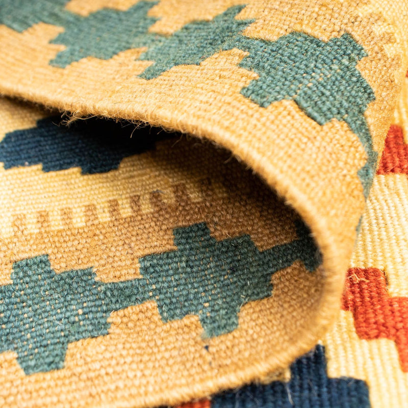 Kelim Carpet - orientalisk matta kvadrat  - 105 x 103 cm - flerfärgad