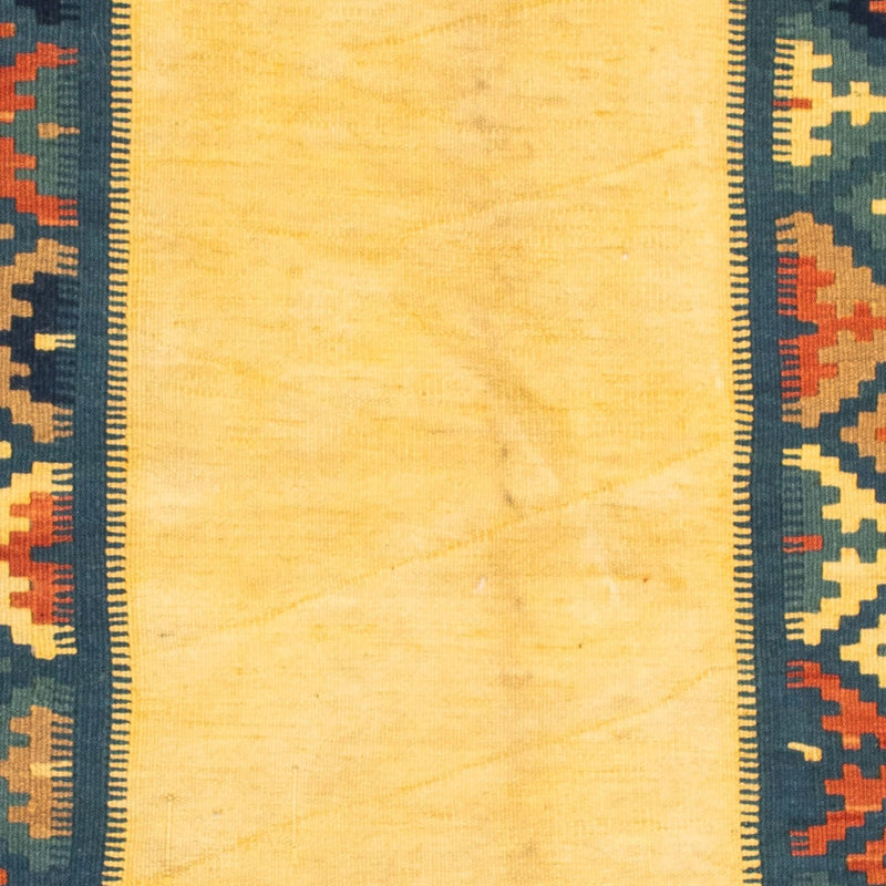 Kelim Carpet - orientalisk matta kvadrat  - 100 x 97 cm - beige