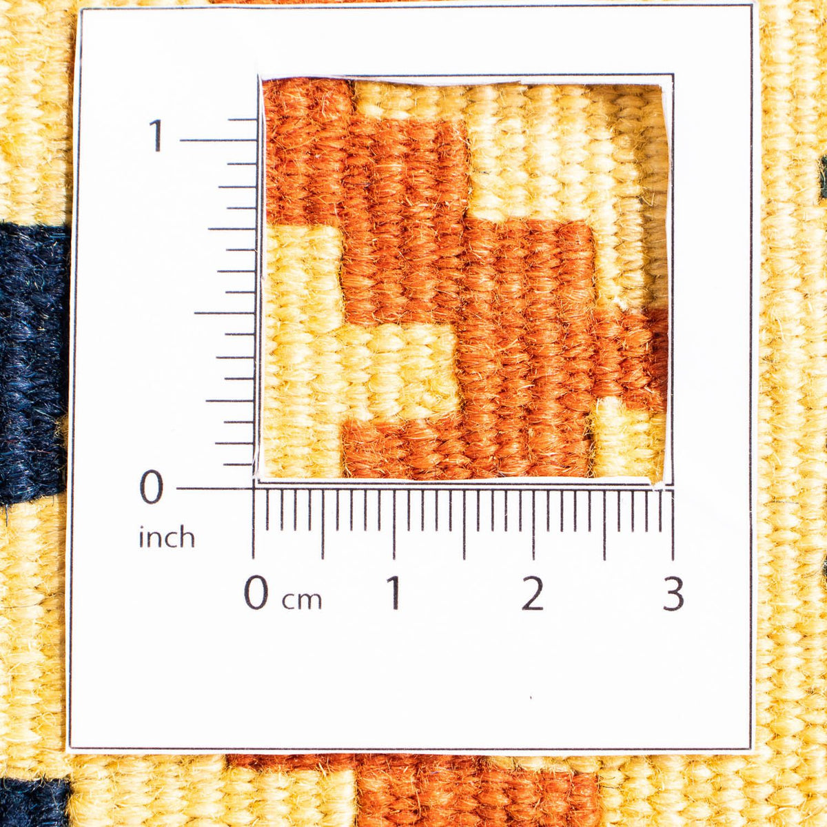 Kelim Carpet - orientalisk matta kvadrat  - 103 x 100 cm - rost