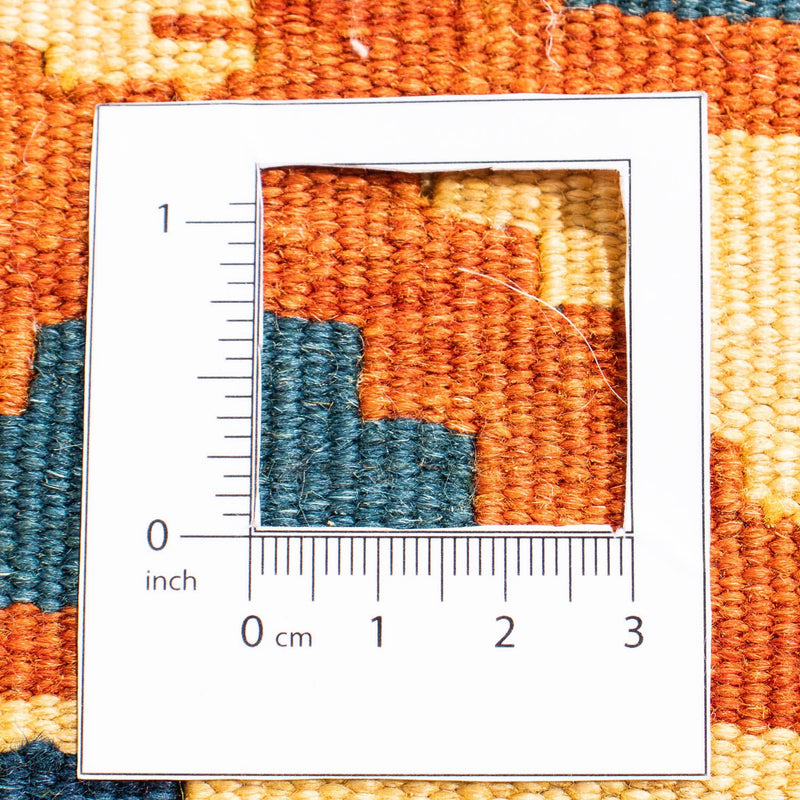 Kelim Carpet - orientalisk matta kvadrat  - 107 x 100 cm - ljusbeige