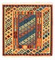 Kelim Carpet - orientalisk matta kvadrat  - 105 x 100 cm - flerfärgad