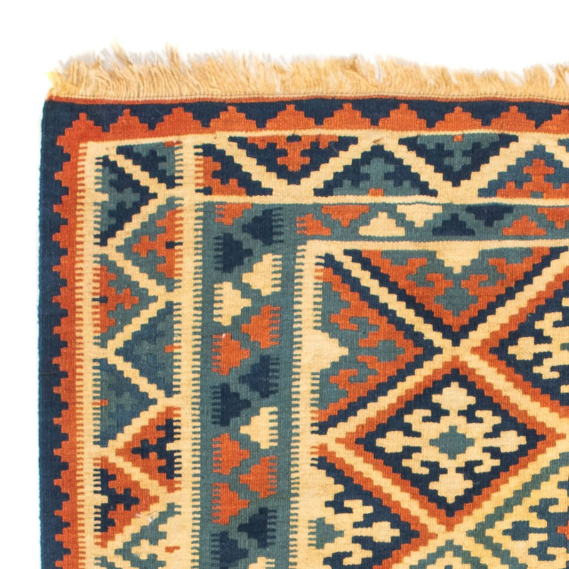 Kelim Carpet - orientalisk matta kvadrat  - 105 x 95 cm - flerfärgad