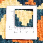 Kelim Carpet - orientalisk matta kvadrat  - 104 x 100 cm - mörkblå