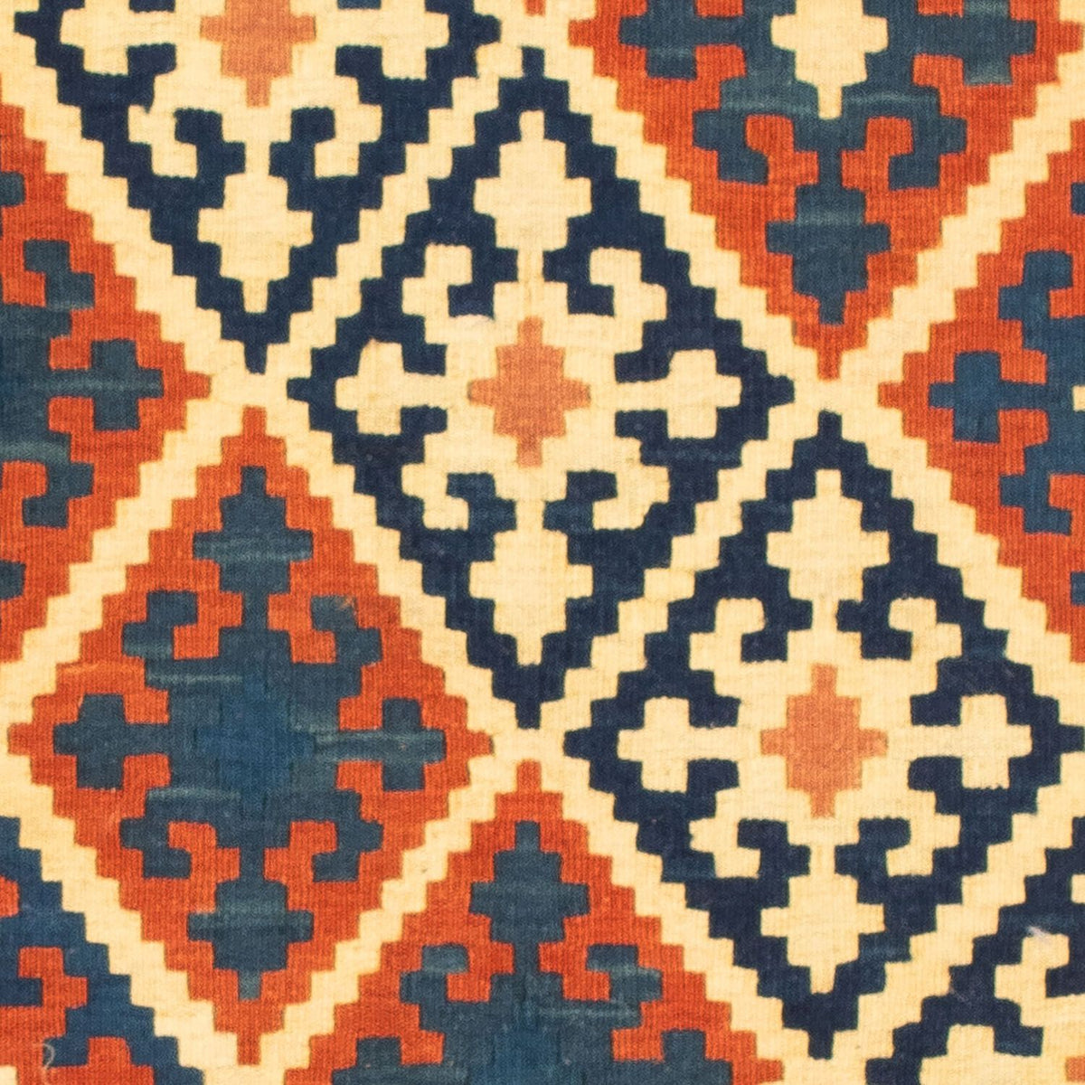 Kelim Carpet - orientalisk matta kvadrat  - 106 x 100 cm - flerfärgad