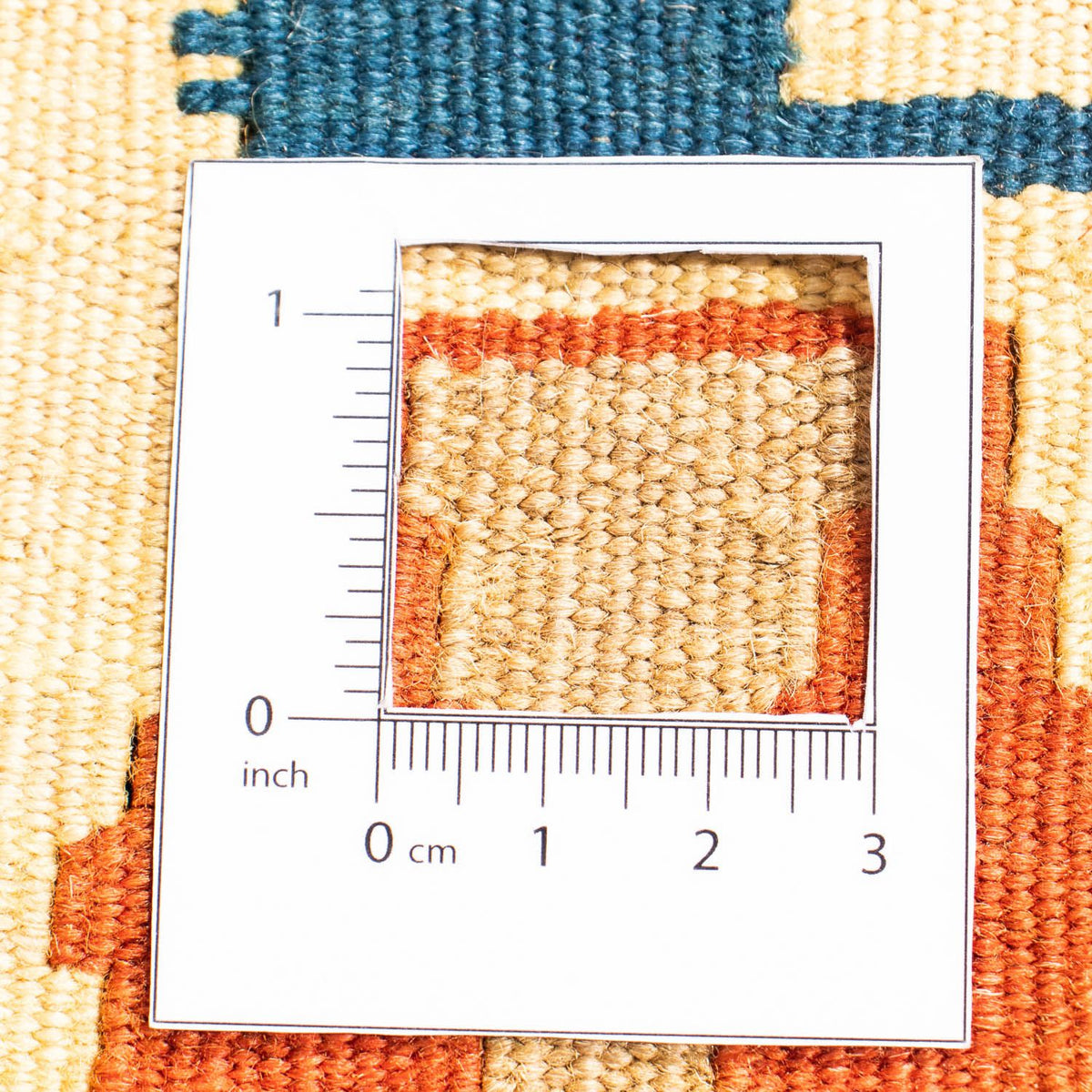 Kelim Carpet - orientalisk matta kvadrat  - 106 x 100 cm - flerfärgad