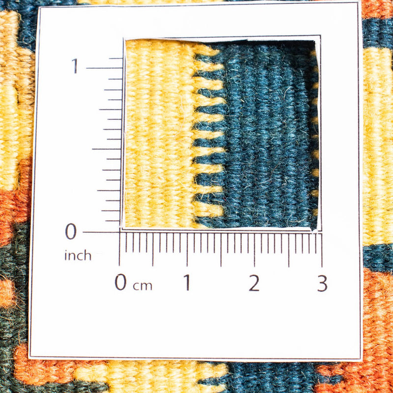 Kelim Carpet - orientalisk matta kvadrat  - 107 x 100 cm - mörkblå