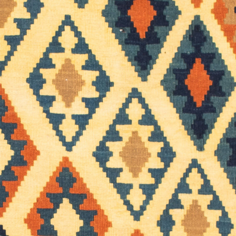 Kelim Carpet - orientalisk matta kvadrat  - 101 x 99 cm - beige