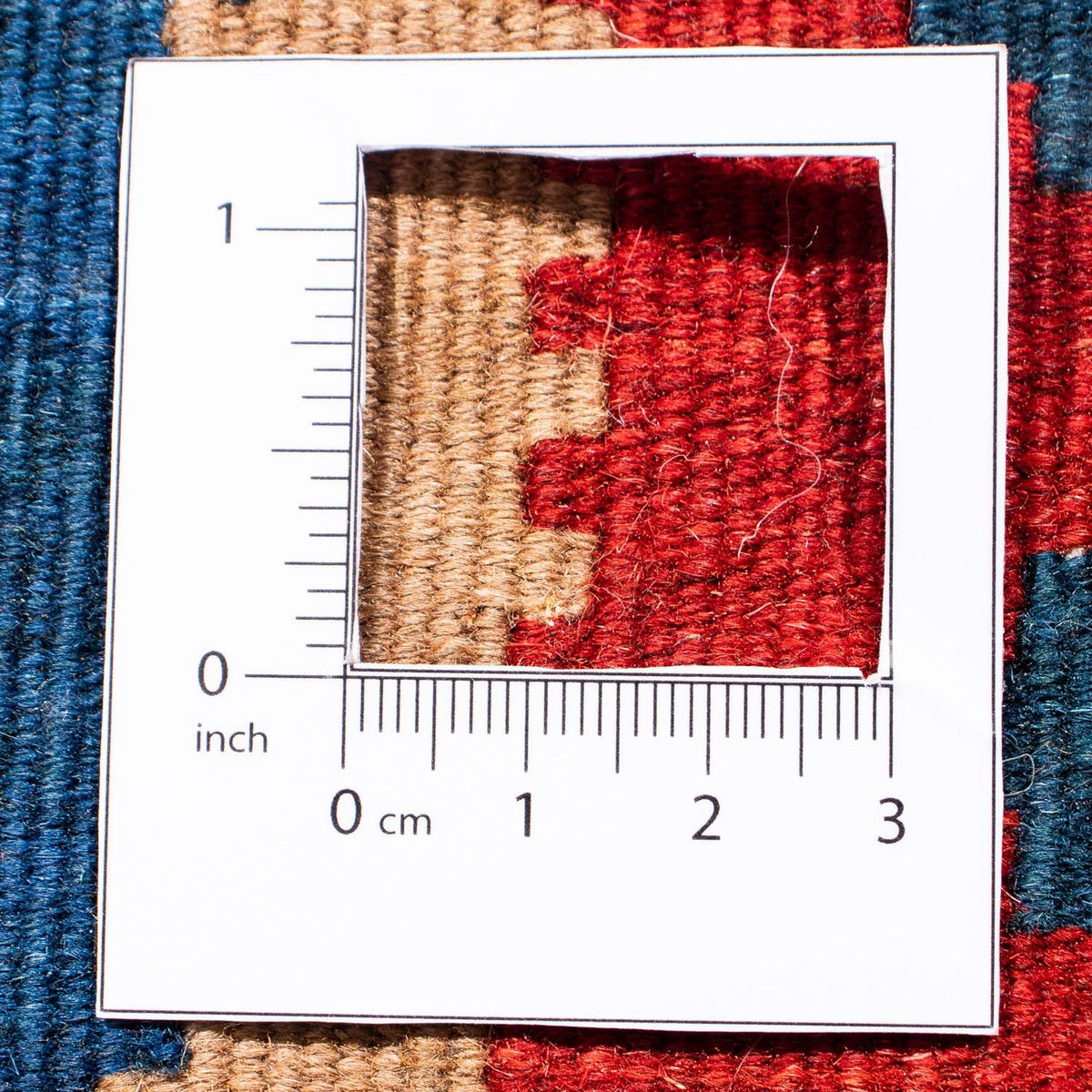 Kelim Carpet - orientalisk matta kvadrat  - 108 x 100 cm - mörkblå