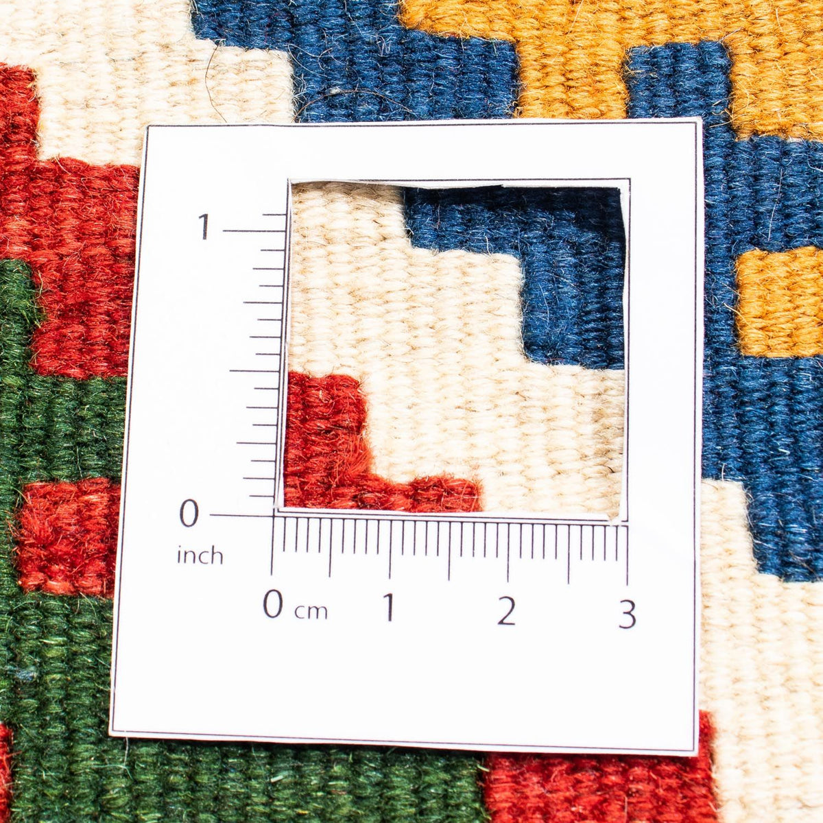 Kelim Carpet - orientalisk matta kvadrat  - 104 x 102 cm - mörkblå