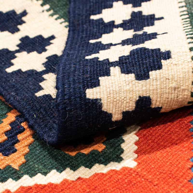 Kelim Carpet - orientalisk matta kvadrat  - 105 x 103 cm - röd